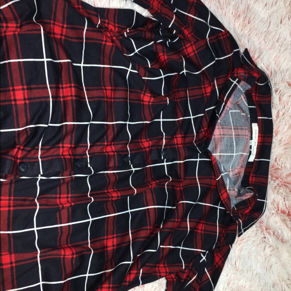 Red flannel maternity Shirt